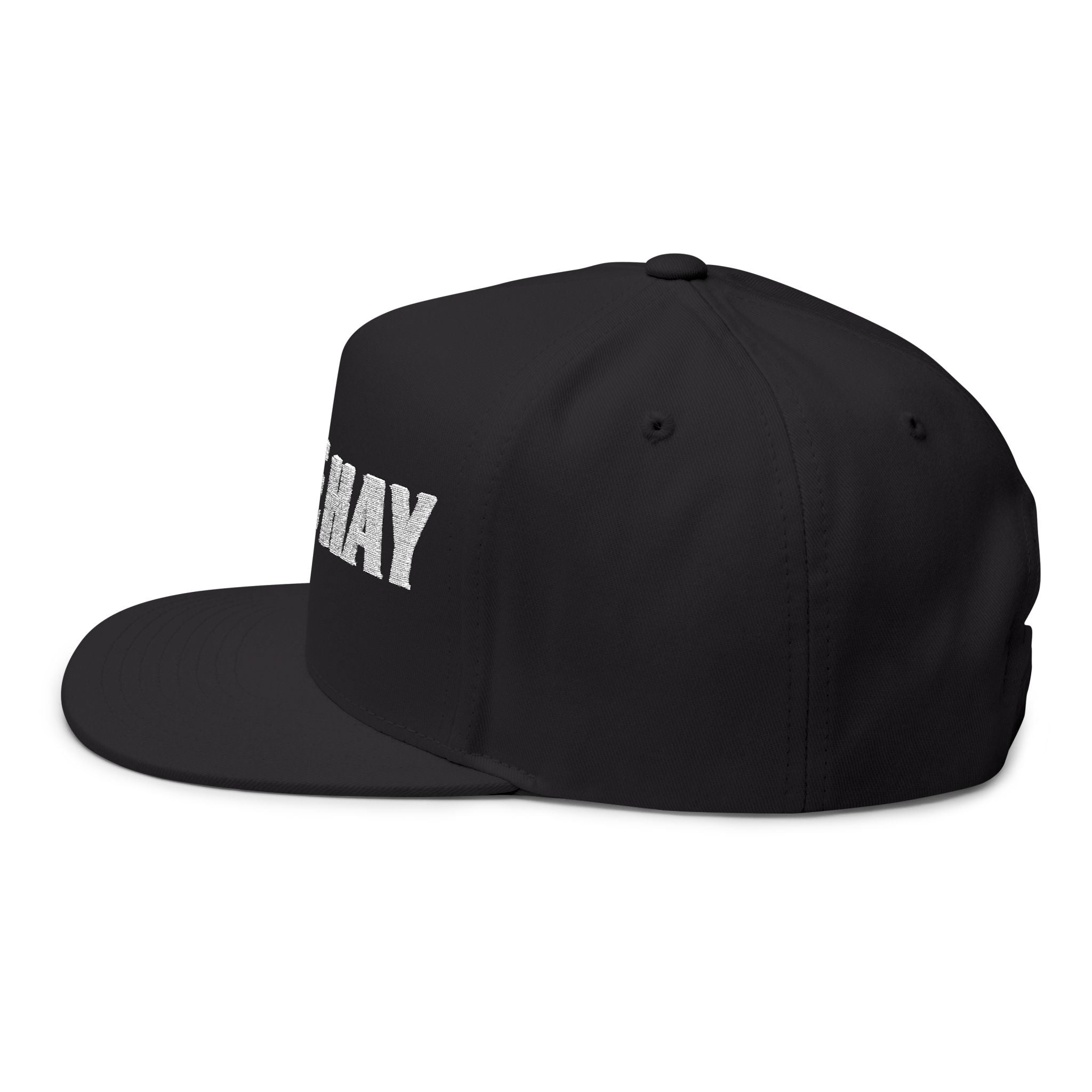 Flat Bill Cap (Embroidered/Snap=back)