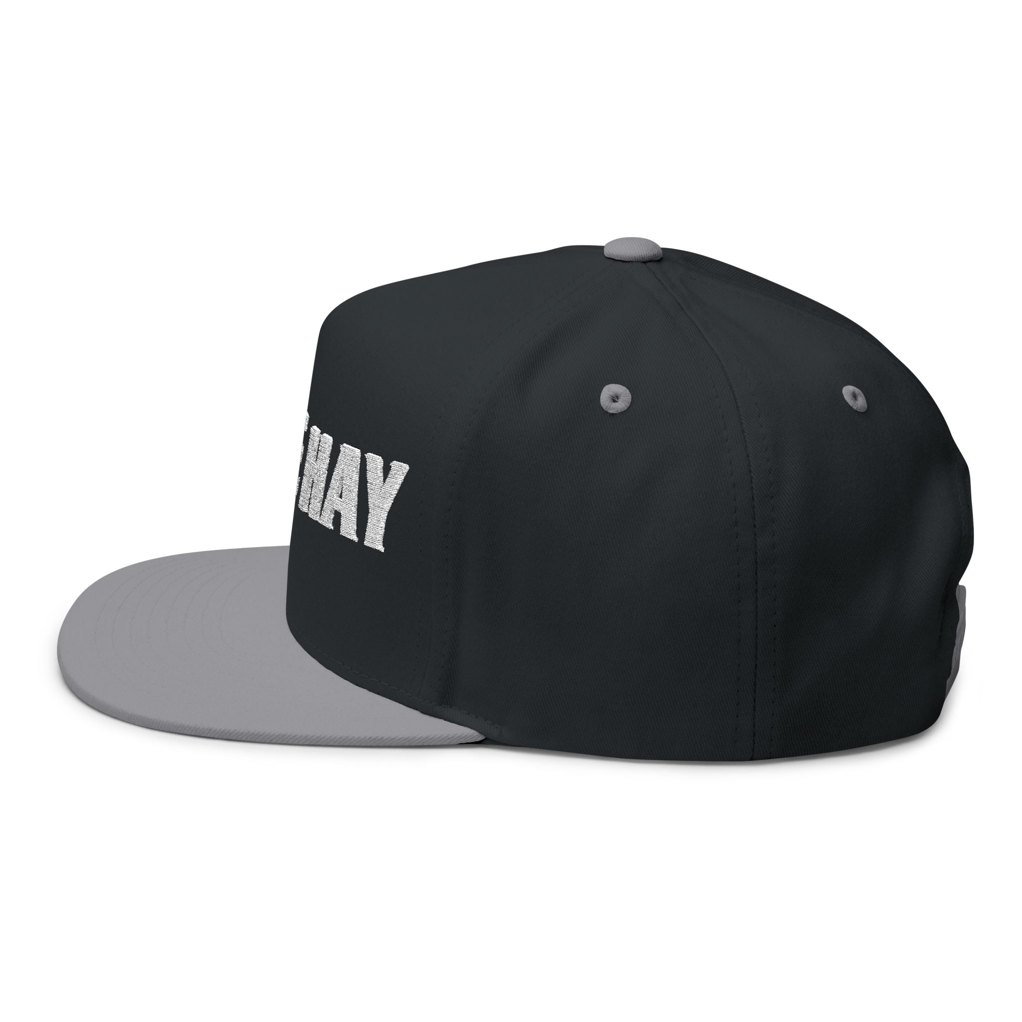 Flat Bill Cap (Embroidered/Snap=back)